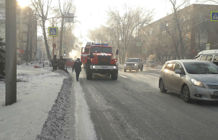 В Абакане попала в ДТП пожарная машина, ехавшая на вызов 