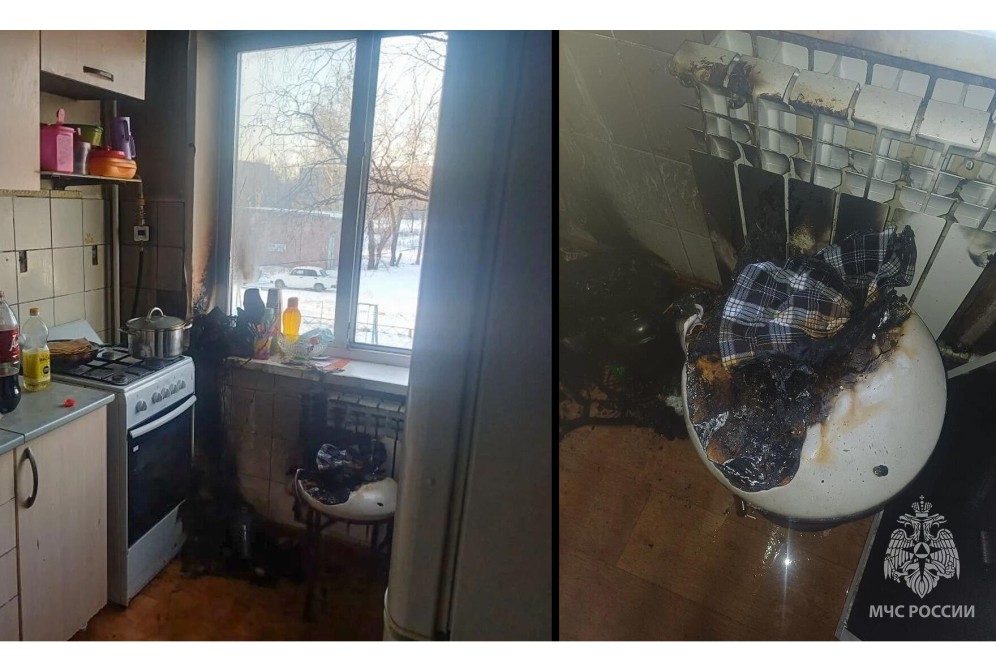 Житель Черногорска тушил пожар в квартире и сам получил ожоги