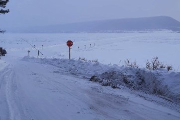 Ледовую переправу в Новоселово закрыли из-за резкой оттепели