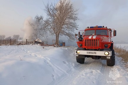 В Хакасии из-за недосмотра за печью загорелась крыша дома