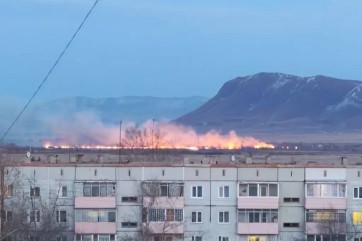 В Хакасии тушат ландшафтный пожар в двух километрах от Пригорска