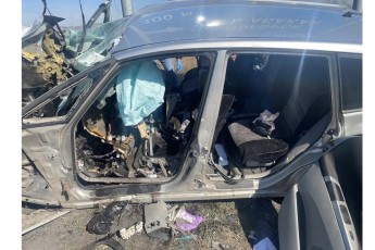 В Черногорске авто врезалось в опору, водитель госпитализирован