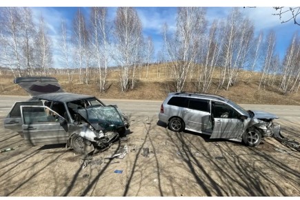 В Ширинском районе Хакасии в ДТП пострадали три человека