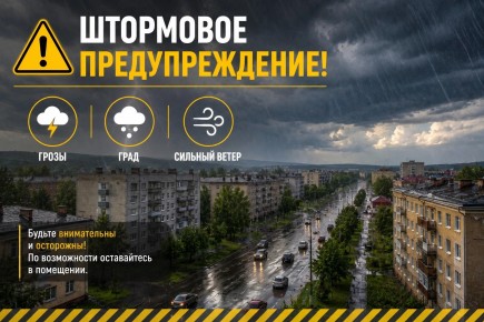 Штормовое предупреждение в Хакасии: дожди, грозы и шквальный ветер 28–29 июля