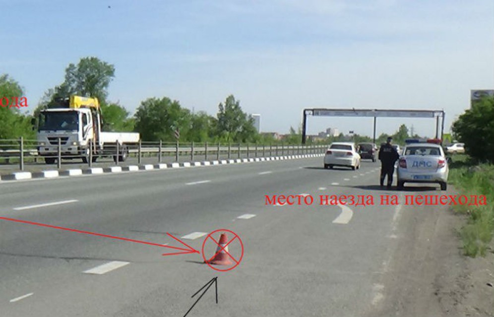 В Хакасии пенсионер не успел перебежать трассу в районе Калинино