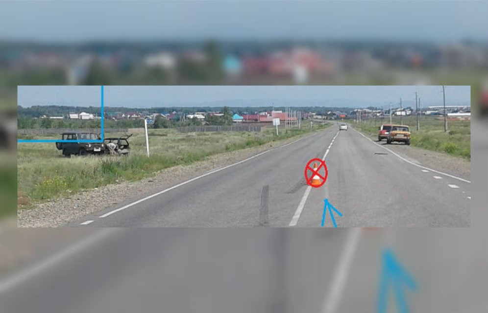 В Хакасии ВАЗ подтолкнул на трассе "Оку" с 87-летним водителем