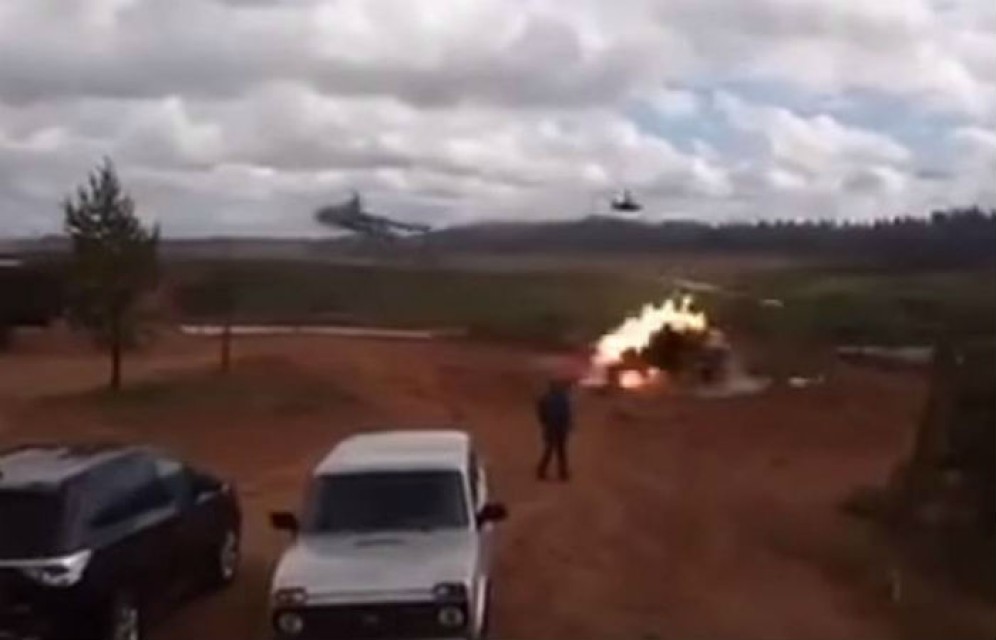 Вертолет случайно обстрелял зрителей на учениях «Запад-2017»