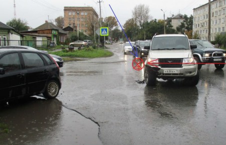 В Абакане "Патриот" не уступил дорогу "Калине"