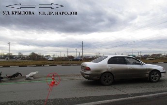 В Абакане велосипедист попал под колеса "Тойоты"