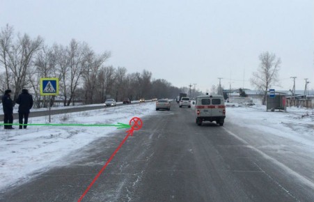 В Абакане водитель не заметил пешехода на «зебре»