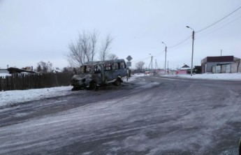 В Абакане дотла сгорела «Газель»