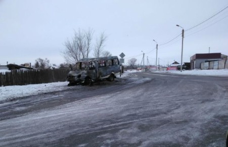 В Абакане дотла сгорела «Газель»