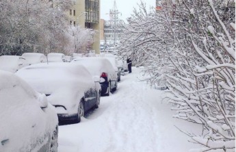 Красноярск завалило 20-сантиметровым слоем снега