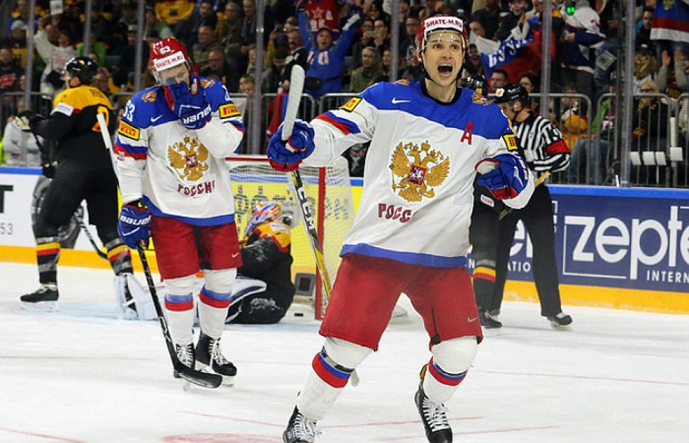 Россия победила Германию на чемпионате мира по хоккею
