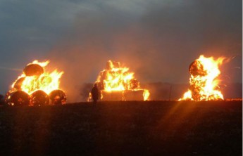 В Хакасии ребенок сжег 6 тонн сена
